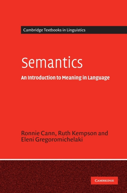 Book cover of: Semantics. By: Ronnie Cann