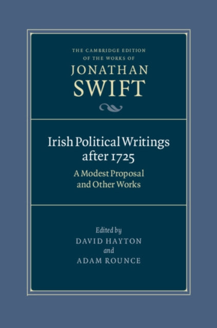 Book cover of: Irish Political Writings after 1725. By: Jonathan Swift