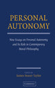 Book cover of: Personal Autonomy. By: James Stacey Taylor