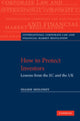 Book cover of: How to Protect Investors. By: Niamh Moloney