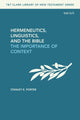 Book cover of: Hermeneutics, Linguistics, and the Bible. By: Stanley E. Porter