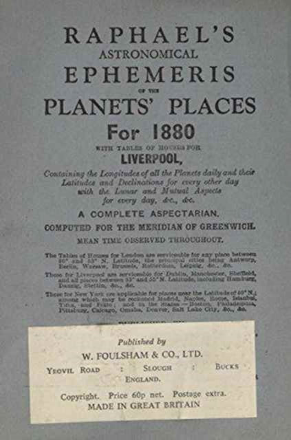Book cover of: Raphael's Astronomical Ephemeris. By: Edwin Raphael