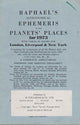 Book cover of: Raphael's Astronomical Ephemeris of the Planets' Places