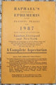 Book cover of: Raphael's Astronomical Ephemeris of the Planets' Places
