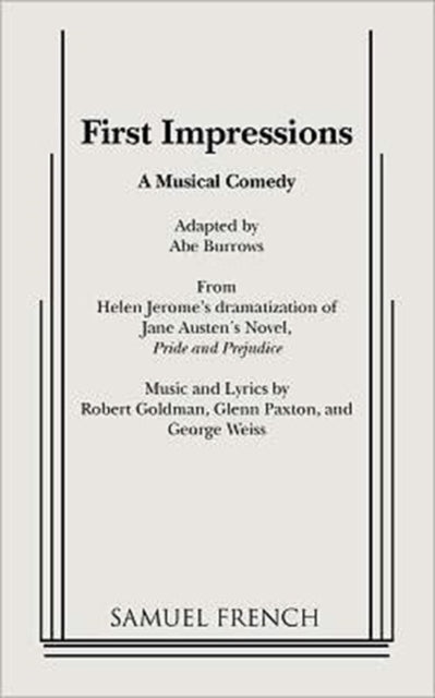 Book cover of: First Impressions. By: Abe Burrows