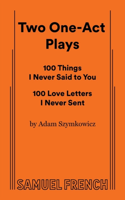 Book cover of: Two One-Act Plays. By: Adam Szymkowicz