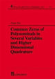 Book cover of: Common Zeros of Polynominals in Several Variables and Higher Dimensional Quadrature. By: Yuan Xu