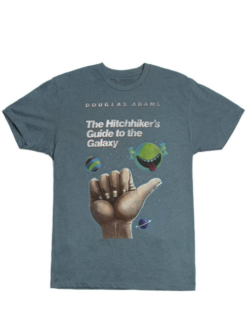 Book cover of: Hitchhiker's Guide to the Galaxy Indigo Unisex T-shirt X-large