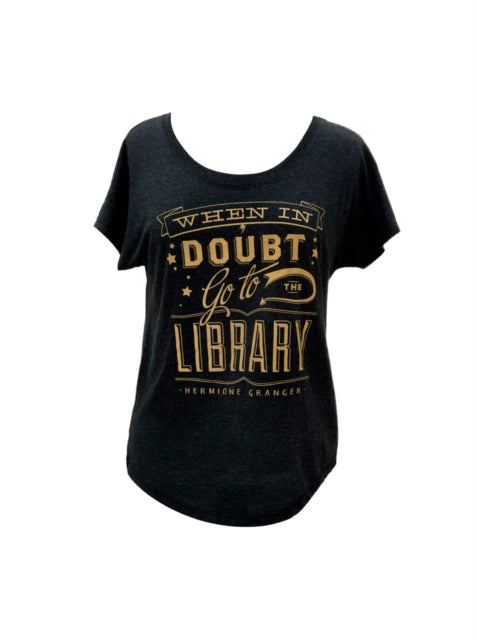 Book cover of: When in Doubt, Go to the Library Women's Relaxed Fit T-shirt X-large