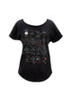 Book cover of: Haruki Murakami Novels Map Women's Relaxed Fit T-shirt X-small