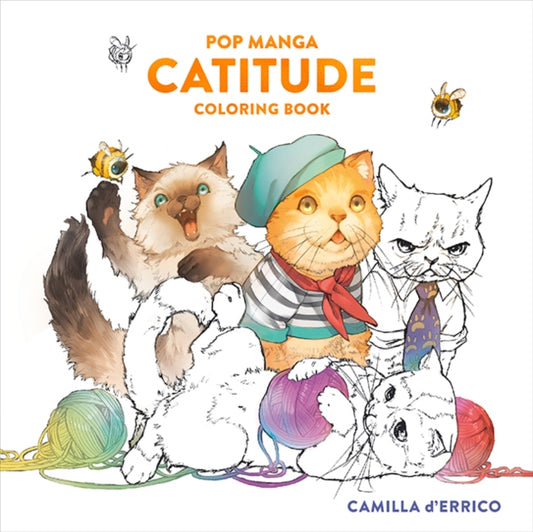 Book cover of: Pop Manga Catitude Coloring Book