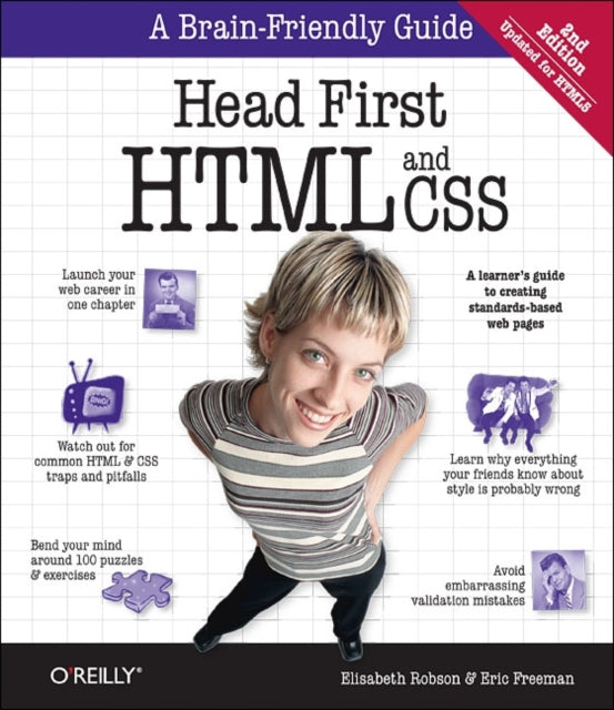 Book cover of: Head First HTML and CSS