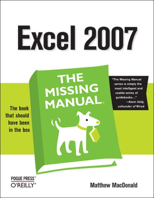 Book cover of: Excel 2007. By: Matthew MacDonald