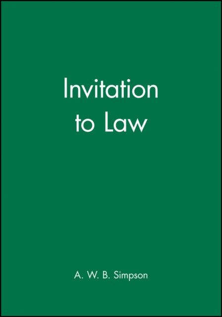 Book cover of: Invitation to Law