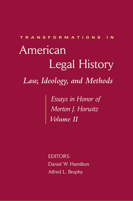 Book cover of: Transformations in American Legal History