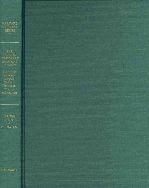 Book cover of: Earliest Missionary Grammar of Tamil