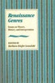 Book cover of: Renaissance Genres. By: Barbara Kiefer Lewalski