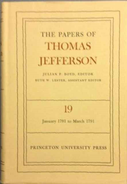 Book cover of: Papers of Thomas Jefferson, Volume 19. By: Thomas Jefferson