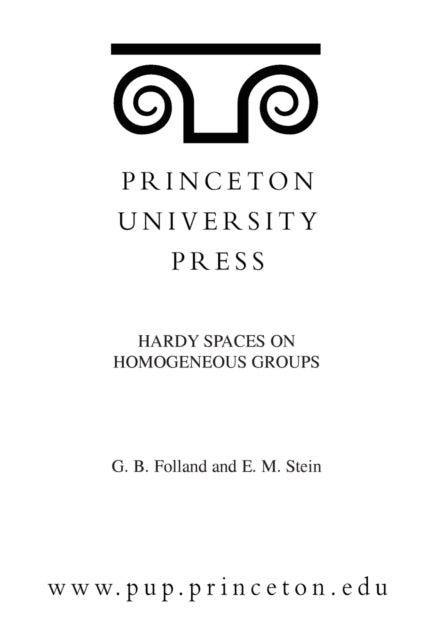 Book cover of: Hardy Spaces on Homogeneous Groups