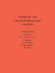 Book cover of: Seminar on Transformation Groups. By: Armand Borel