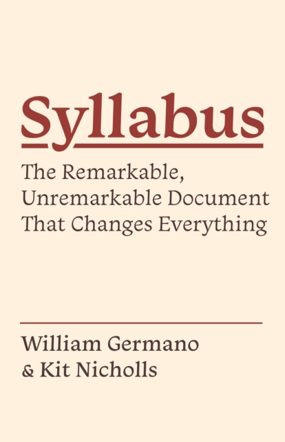 Book cover of: Syllabus. By: William P. Germano