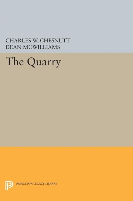 Book cover of: Quarry. By: Charles W. Chesnutt