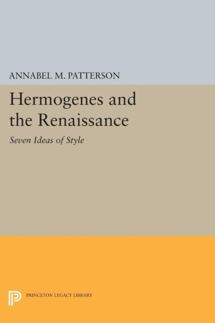 Book cover of: Hermogenes and the Renaissance. By: Annabel M. Patterson