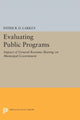 Book cover of: Evaluating Public Programs. By: Patrick D. Larkey