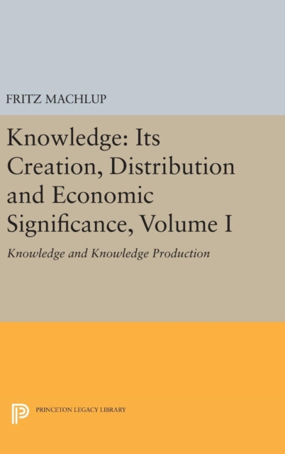 Book cover of: Knowledge: Its Creation, Distribution and Economic Significance, Volume I. By: Fritz Machlup