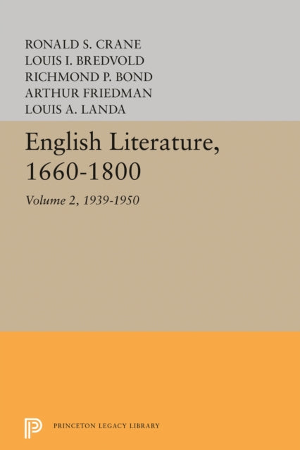 Book cover of: English Literature, Volume 2. By: Louis A. Landa