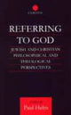 Book cover of: Referring to God. By: Paul Helm