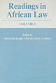 Book cover of: Readings in African Law Cb