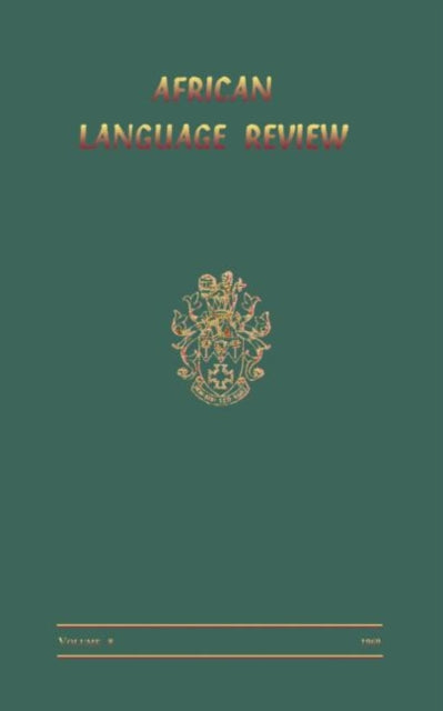 Book cover of: African Language Review. By: Dalby