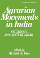 Book cover of: Agrarian Movements in India. By: Arvind N. Das