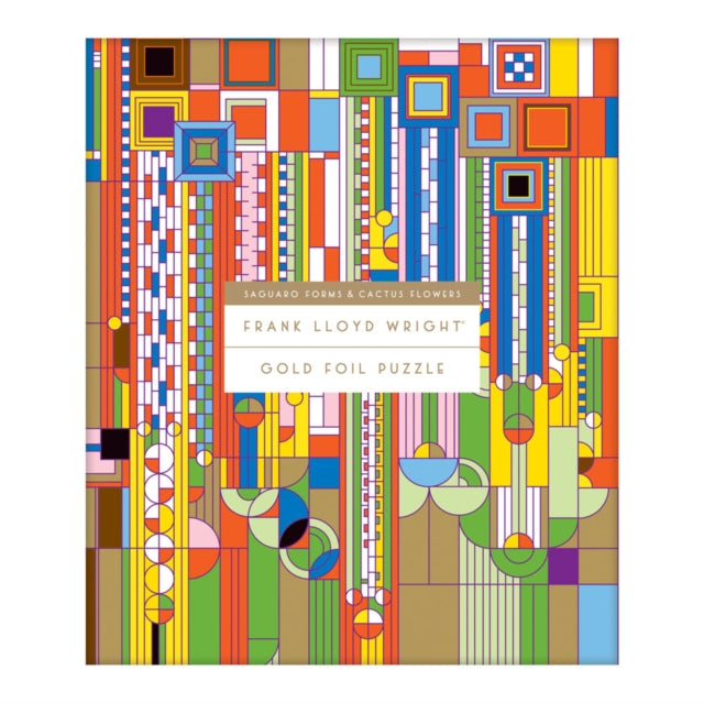 Book cover of: Frank Lloyd Wright Saguaro Cactus And Forms Foil Stamped 1000 Piece Puzzle. By: Galison