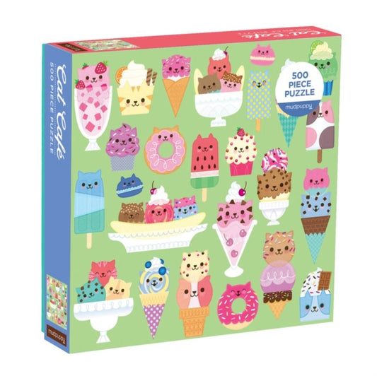 Book cover of: Cat Cafe 500 Piece Puzzle