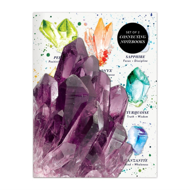 Book cover of: Crystals and Gems Connecting Notebook Set. By: Galison