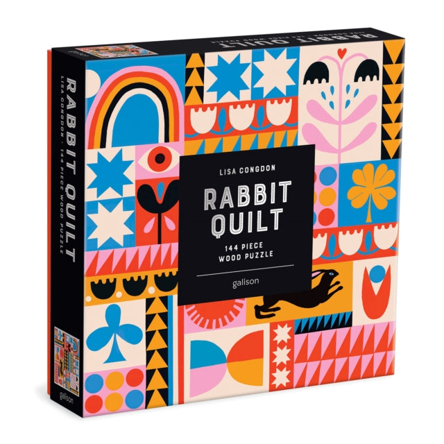 Book cover of: Lisa Congdon Rabbit Quilt 144 Piece Wood Puzzle