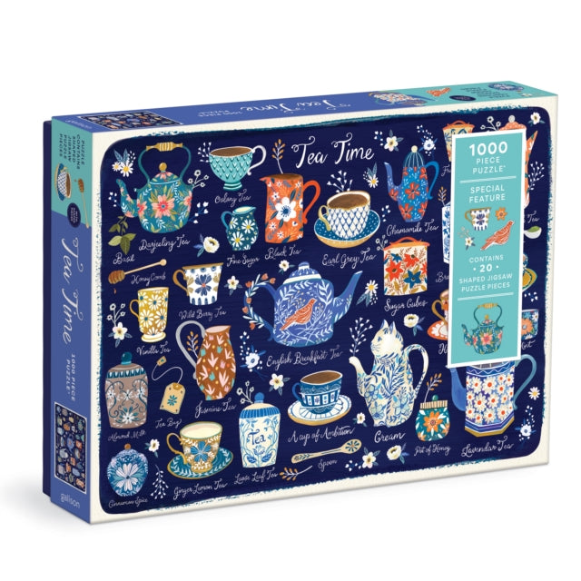 Book cover of: Tea Time 1000 Piece Puzzle with Shaped Pieces