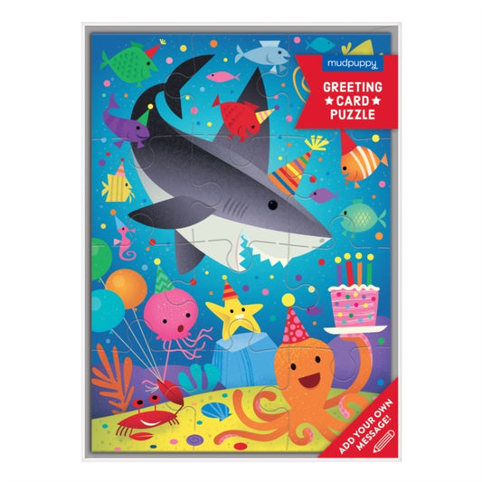 Book cover of: Shark Party Greeting Card Puzzle