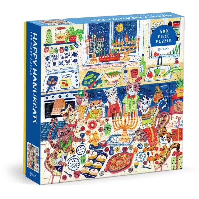Book cover of: Happy Hanukcats 500 Piece Puzzle