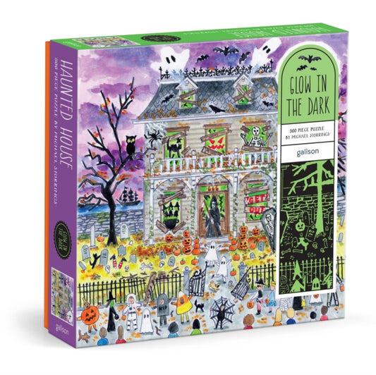 Book cover of: Michael Storrings Haunted House 500 Piece Glow in the Dark Puzzle