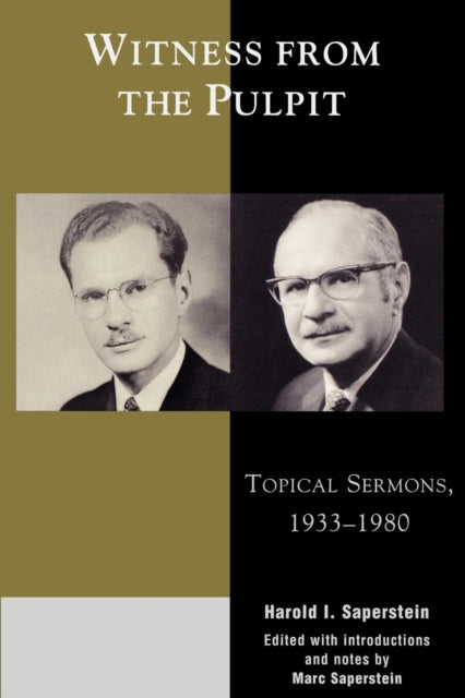Book cover of: Witness from the Pulpit. By: Marc Saperstein