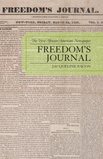 Book cover of: Freedom's Journal. By: Jacqueline Bacon