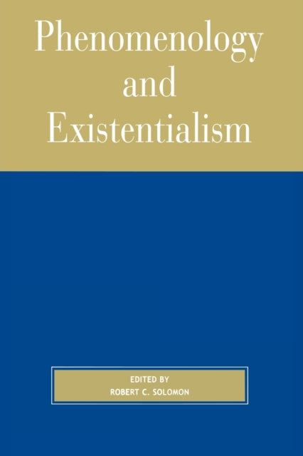 Book cover of: Phenomenology and Existentialism