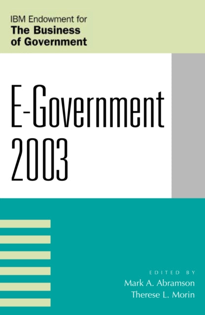 Book cover of: E-Government 2003. By: Mark A. Abramson