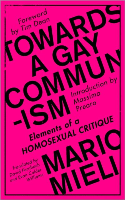 Book cover of: Towards a Gay Communism. By: Mario Mieli