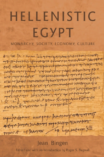 Book cover of: Hellenistic Egypt. By: Jean Bingen