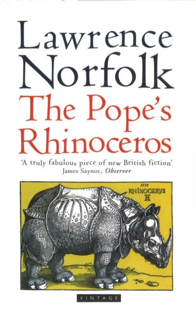 Book cover of: Pope's Rhinoceros. By: Lawrence Norfolk