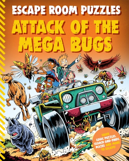 Book cover of: Escape Room Puzzles: Attack of the Mega Bugs. By: Kingfisher